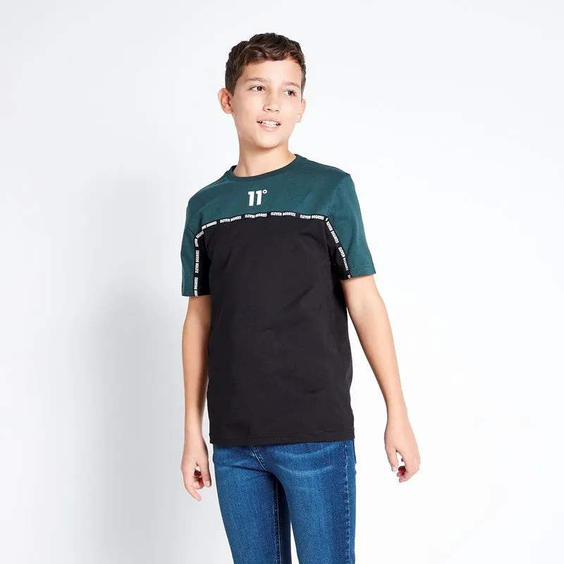 Camiseta Encintado Bloque De Colour Niño - Verde Abeto Oscuro / Negro sold by Eleven degrees product image thumbnail 2