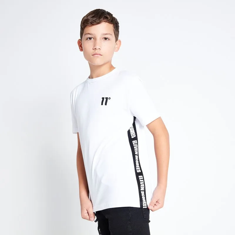 Camiseta Corta y Cose Con Paneles De Texto Niño - Blanco / Negro sold by Eleven degrees product image thumbnail 2