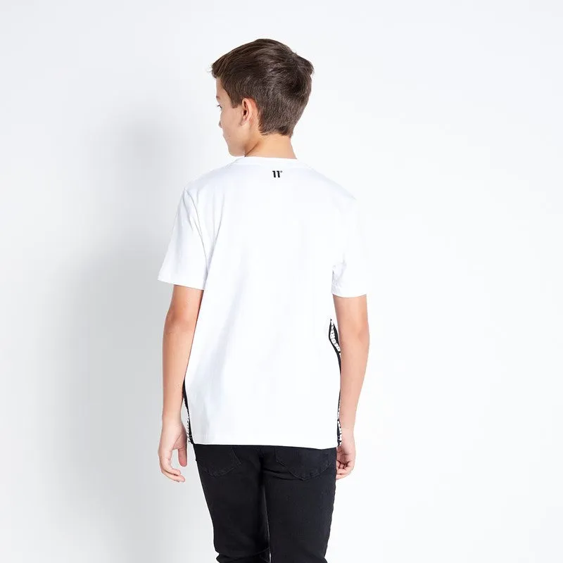 Camiseta Corta y Cose Con Paneles De Texto Niño - Blanco / Negro sold by Eleven degrees product image thumbnail 3