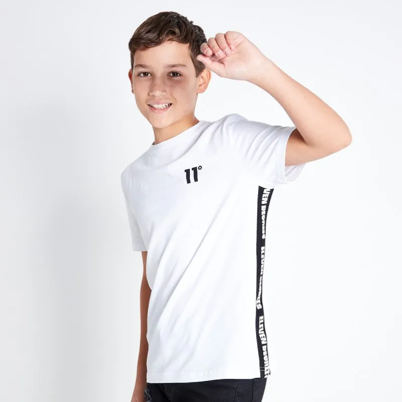 Camiseta Corta y Cose Con Paneles De Texto Niño - Blanco / Negro sold by Eleven degrees