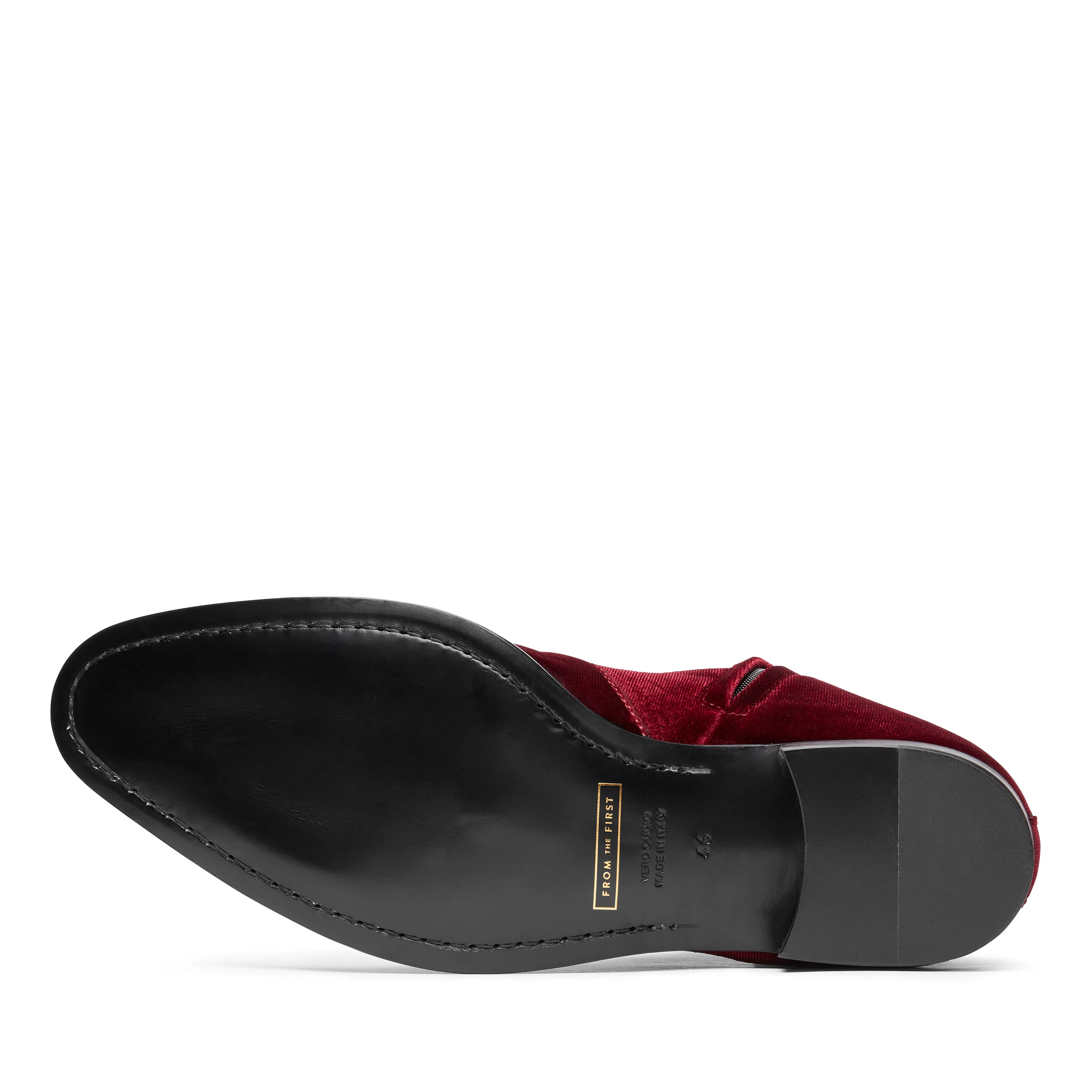 Luca 40mm Side Zip Boot - Burgundy Red Velvet sold by from the first product image thumbnail 5