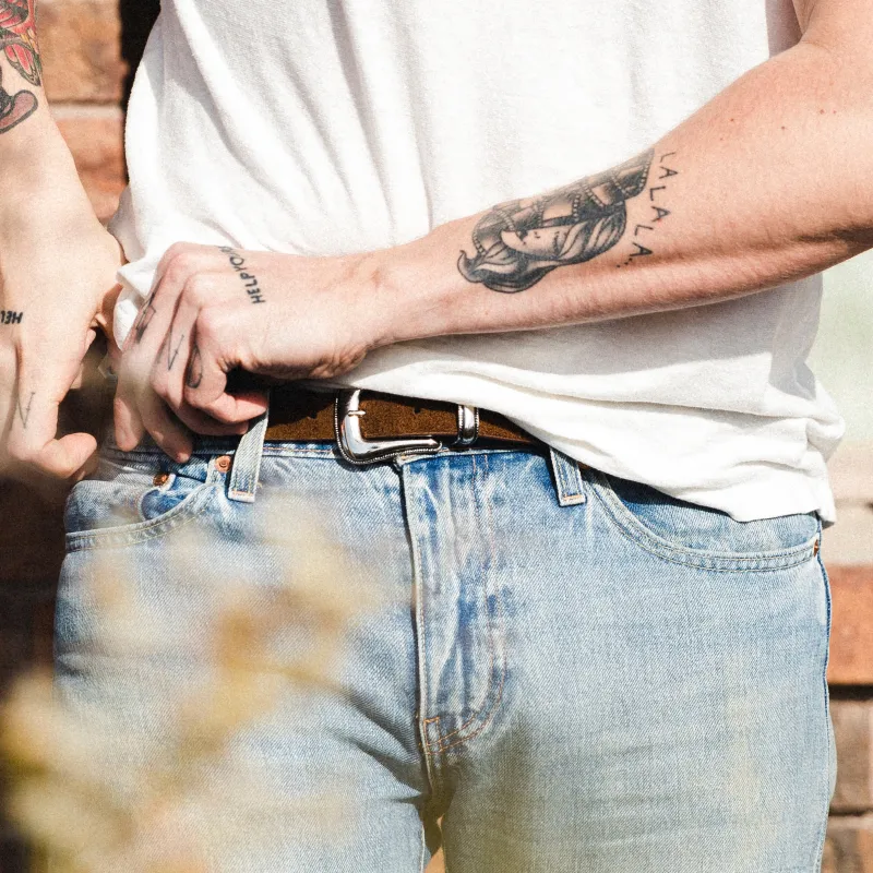 Western Belt - Nut Suede sold by from the first