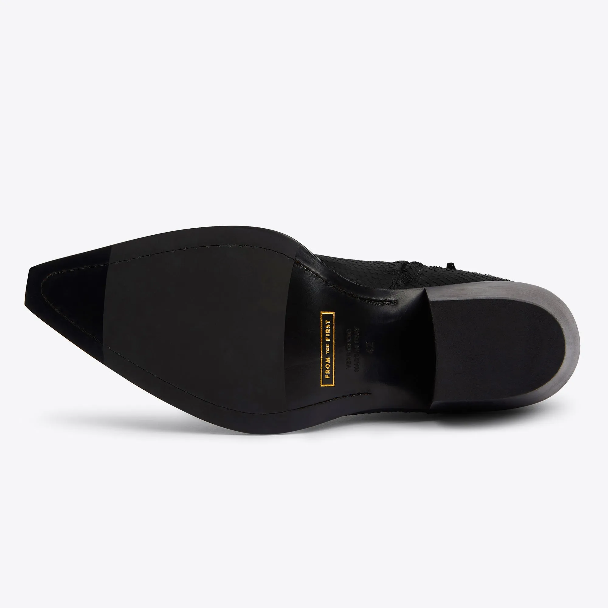 Dante 65mm Western Boots - Deep Black Python-Effect Leather sold by from the first product image thumbnail 4