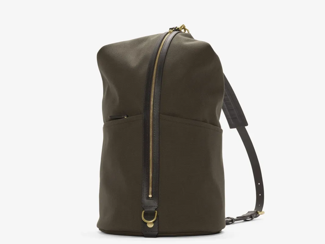 M/S Carpet Bag – Army/Dark Brown made by Mismo
