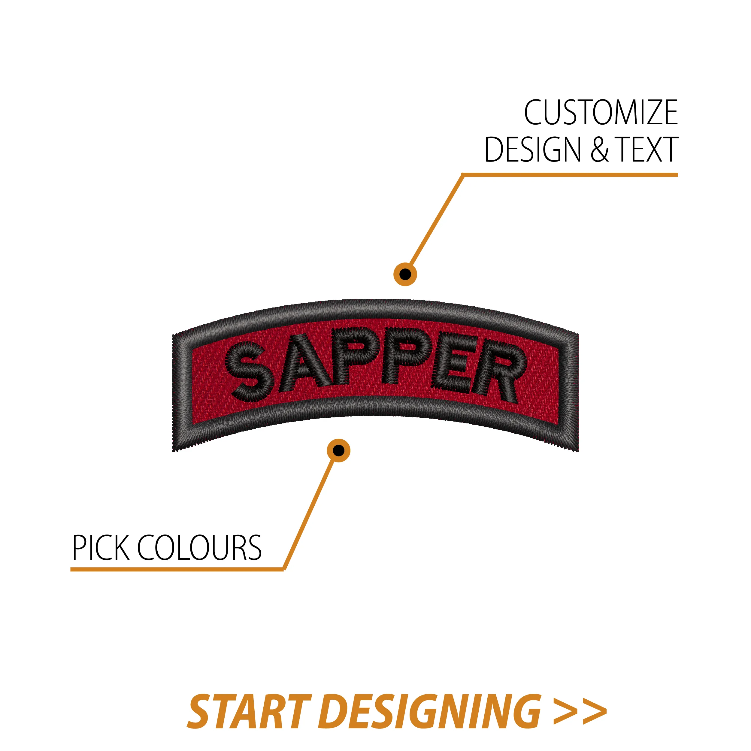 Create Your Own Scroll Patch (0.95 x 2.5" Style B) sold by CPGear Tactical