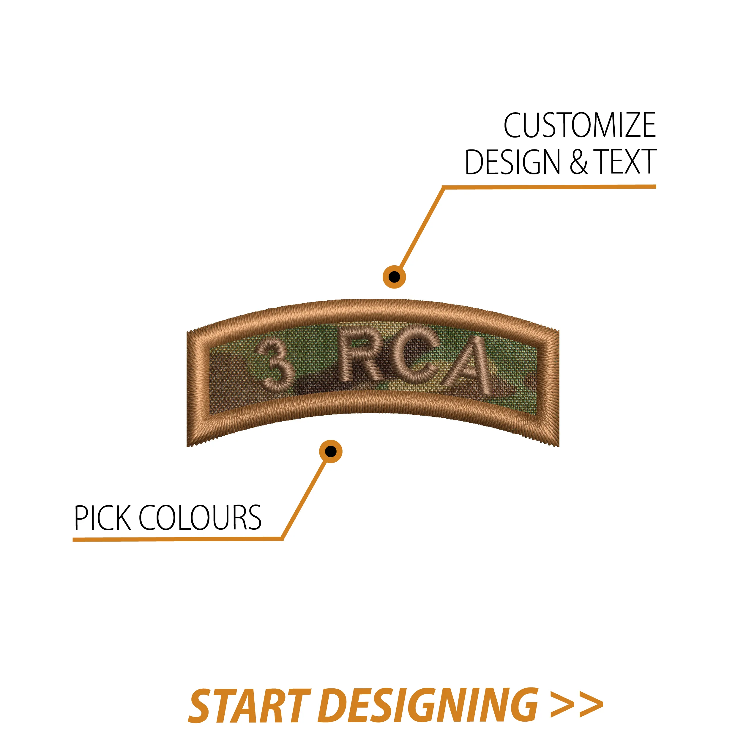 Create Your Own Scroll Patch (0.8 x 2" Style B) sold by CPGear Tactical