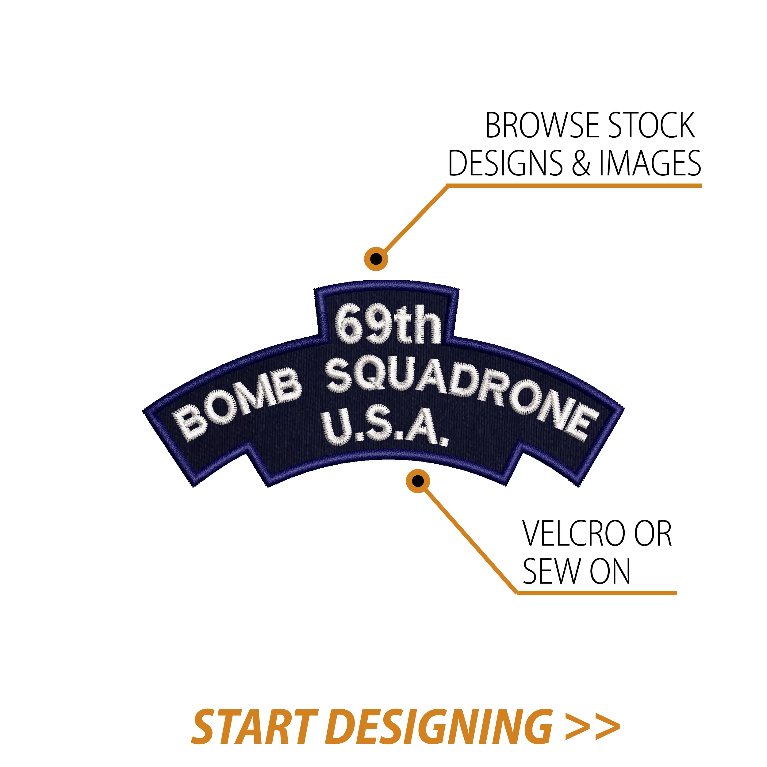 Create Your Own Scroll Patch (1.75 x 4.5" Style E) sold by CPGear Tactical
