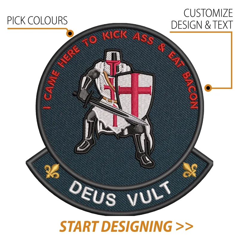 Create Your Own Patch (5 x 4.9"Circle With Scroll) made by CPGear Tactical