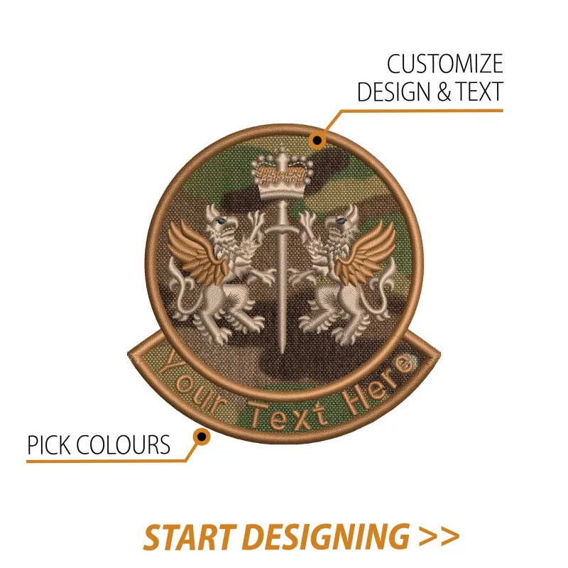 Create Your Own Patch (3 x 3" Circle With Scroll) made by CPGear Tactical
