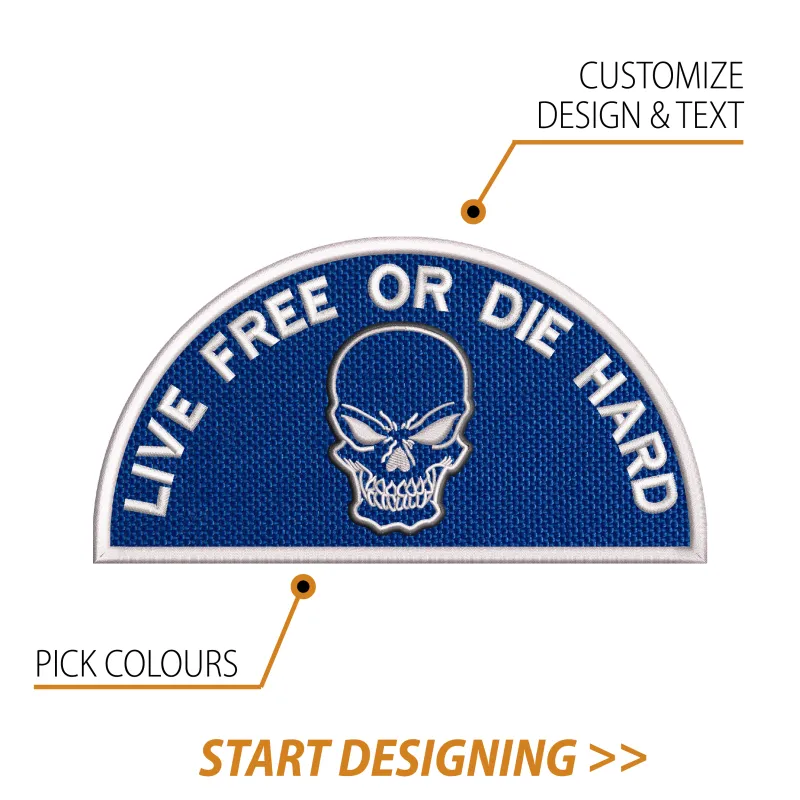 Create Your Own Patch (3.75 x 7" Semi Circle) made by CPGear Tactical