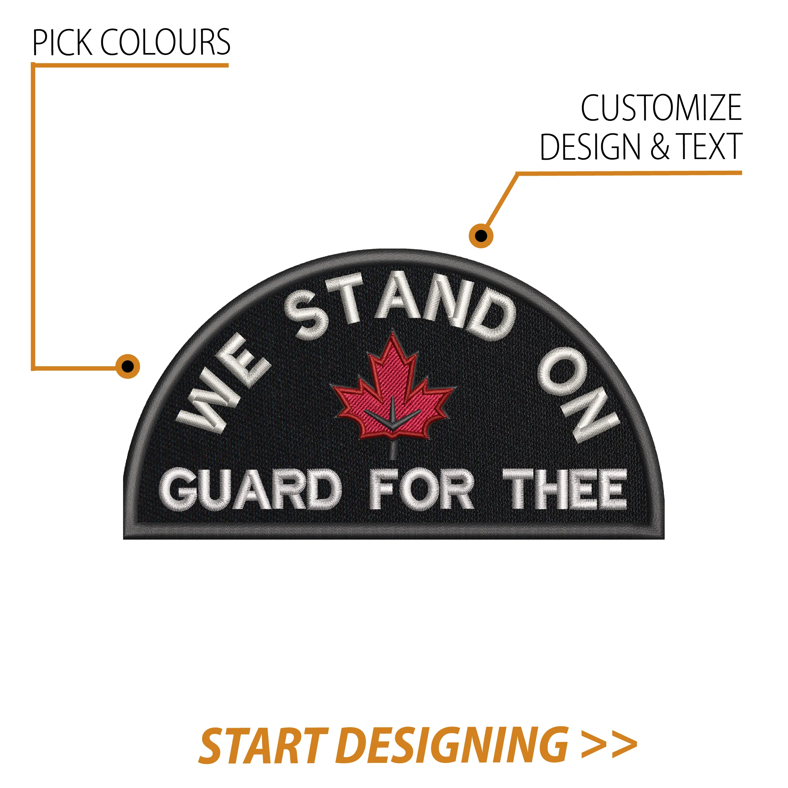 Create Your Own Patch (3 x 5.6" Semi Circle) sold by CPGear Tactical