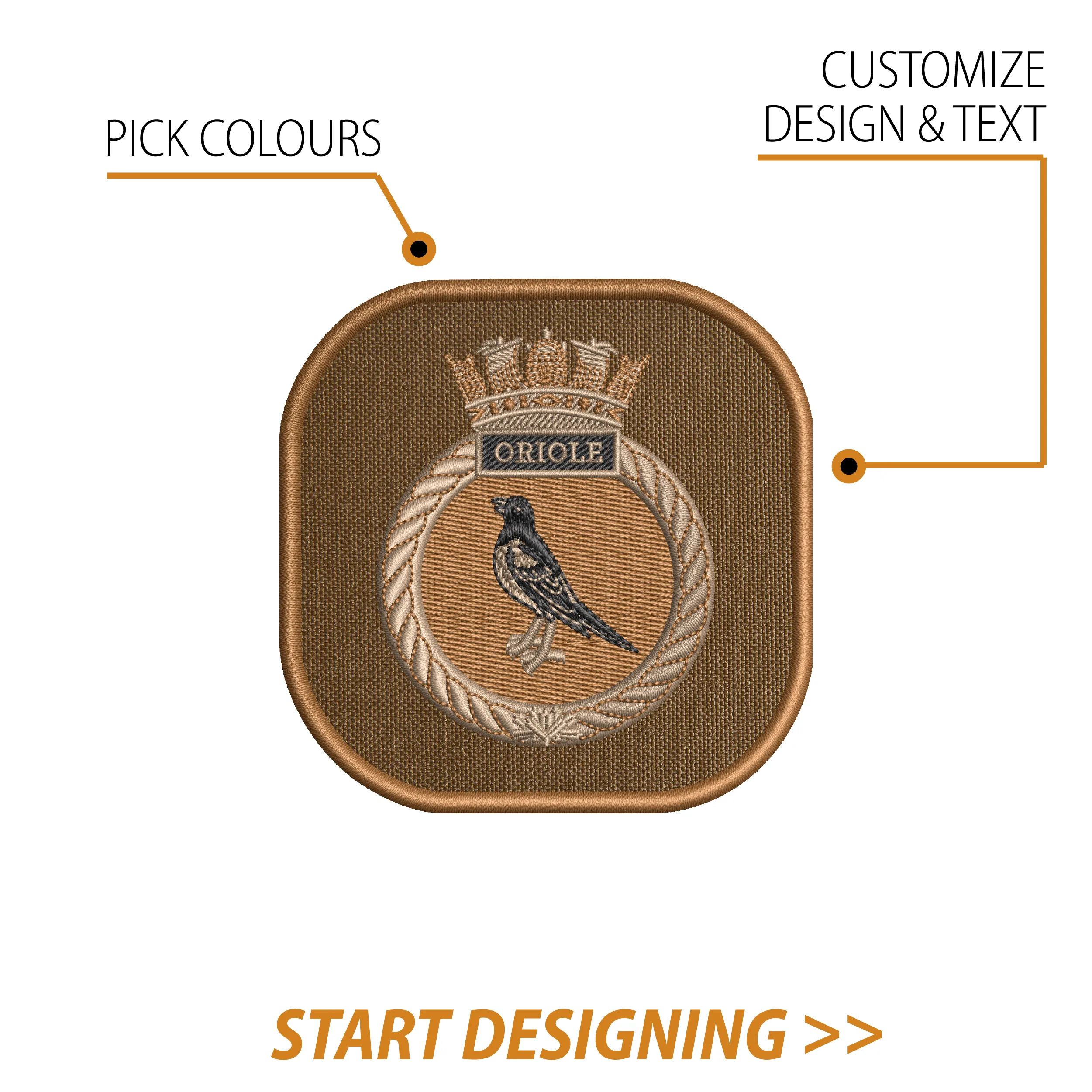 Create Your Own Square Patch (3.25 x 3.25" Rounded Corners) sold by CPGear Tactical
