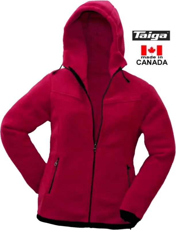 ThermoFleece-350 Hooded Jacket, (Women's) made by Taiga Works