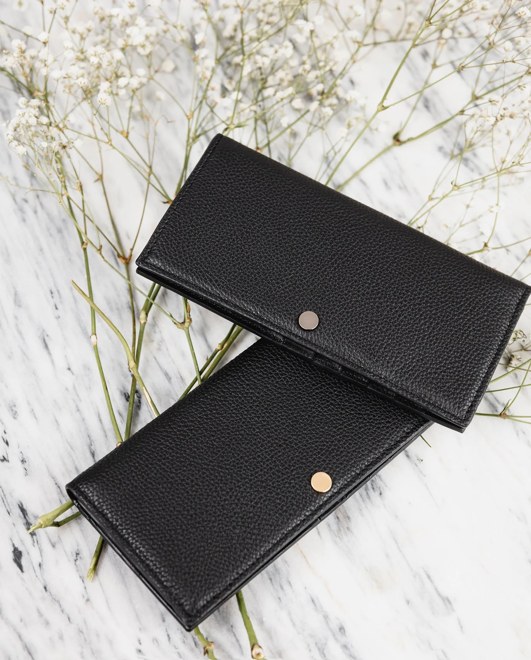 Adonis: A slim, long black leather designer wallet sold by Anscel product image thumbnail 2