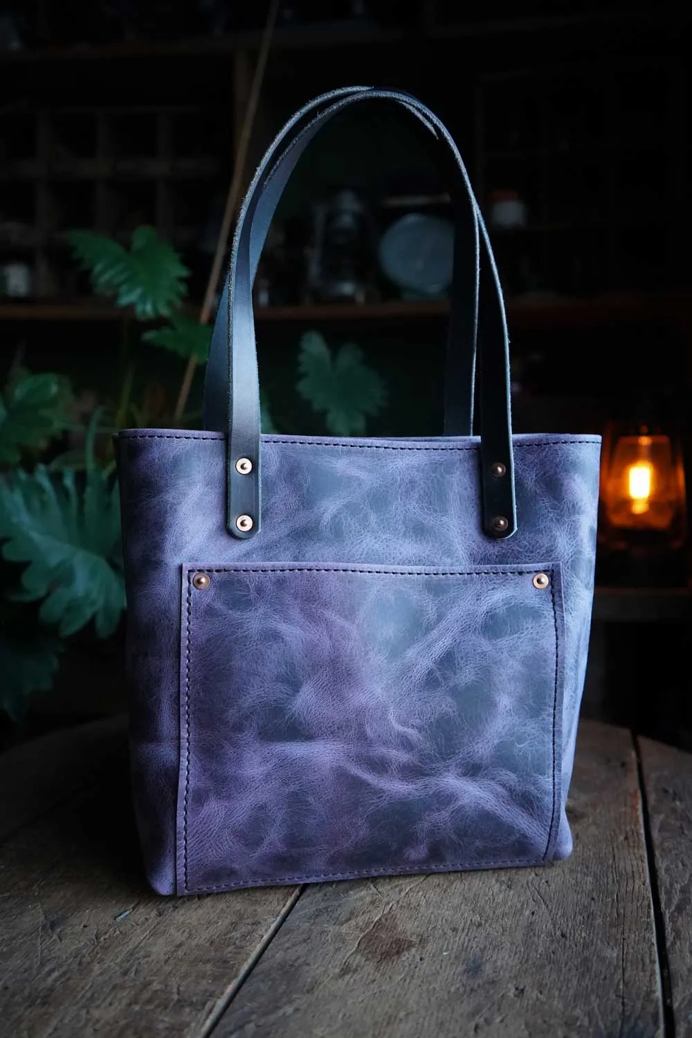 Mini Leather Tote Bag - With Front Pocket sold by Hammerthreads product image thumbnail 2