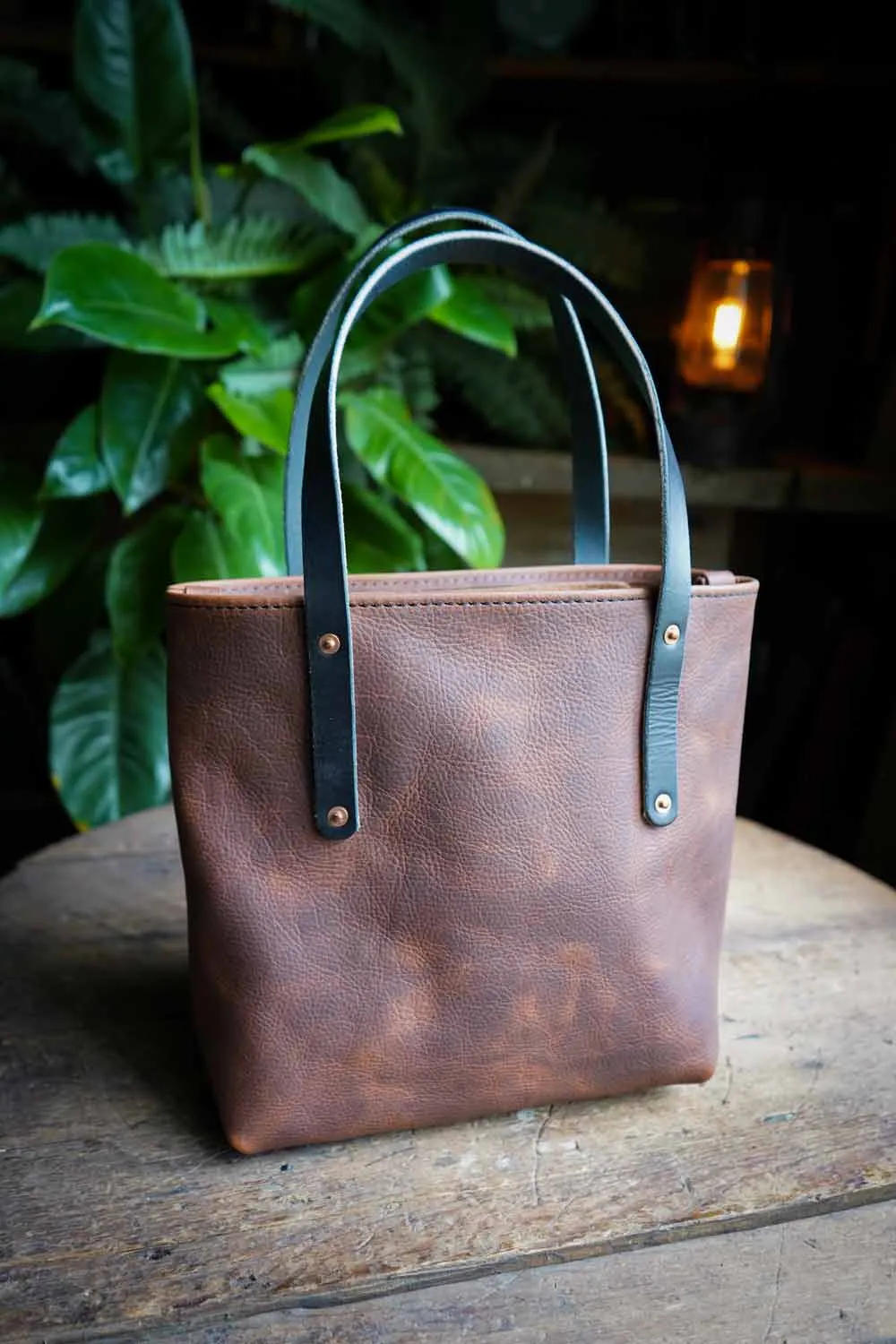 Mini Leather Tote Bag sold by Hammerthreads product image thumbnail 2