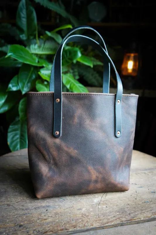 Mini Leather Tote Bag made by Hammerthreads