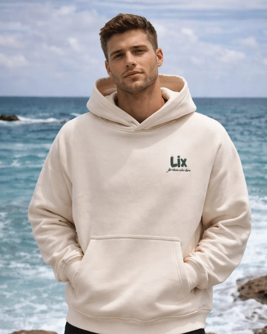 Hoodie Surf Crew | BEIGE sold by LIX DESIGN product image thumbnail 4