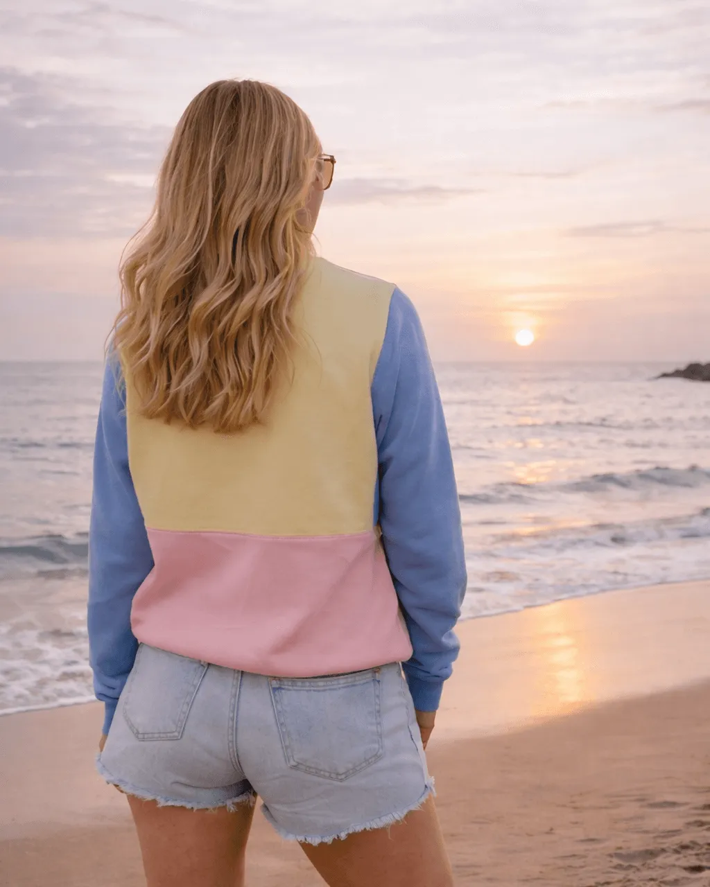 Pink Colorblock Crewneck sold by LIX DESIGN product image thumbnail 3