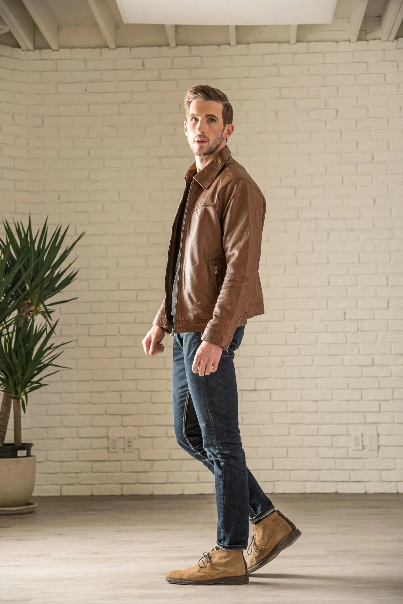 Ted Leather Jacket - Cognac sold by Hides Leather product image thumbnail 5