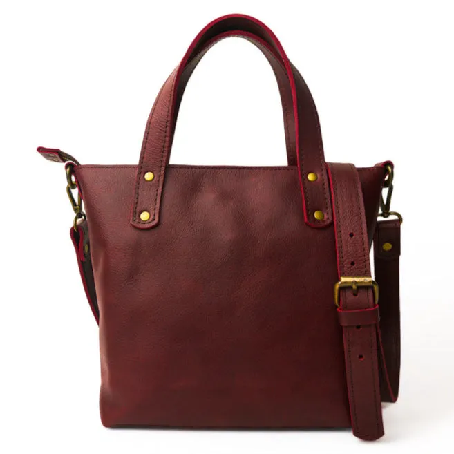 Bordeaux Mini Tote sold by Hides Leather product image thumbnail 4