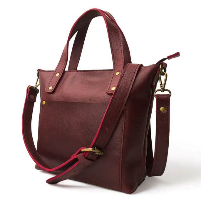 Bordeaux Mini Tote sold by Hides Leather product image thumbnail 3
