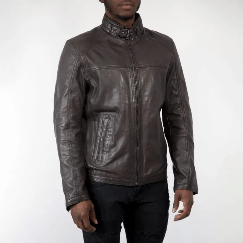 Robbie Leather Jacket - Brown made by Hides Leather