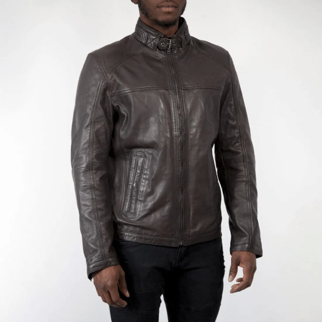 Robbie Leather Jacket - Brown sold by Hides Leather