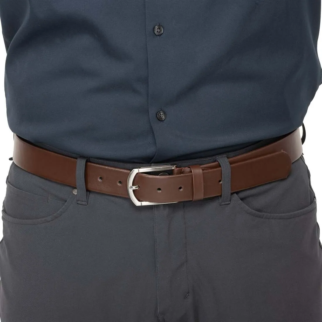 Classic Leather Dress Belt - Brown sold by Hides Leather product image thumbnail 2