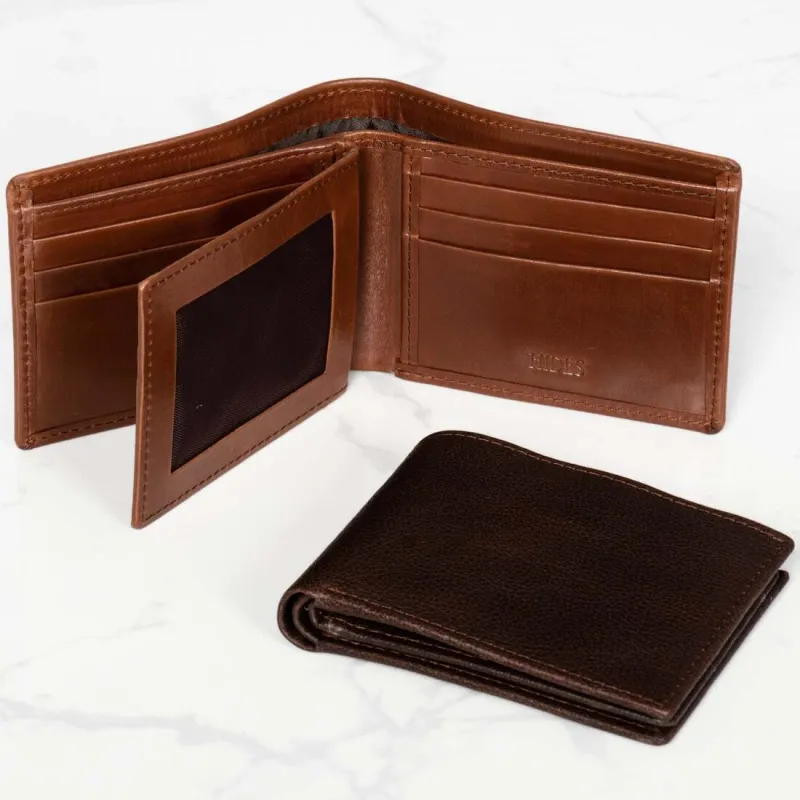Mid Wing Leather Wallet - Serena Brown made by Hides Leather