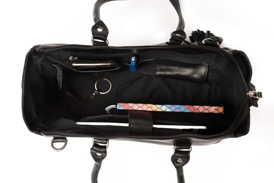 Leather Handbag - Black sold by Hides Leather product image thumbnail 4