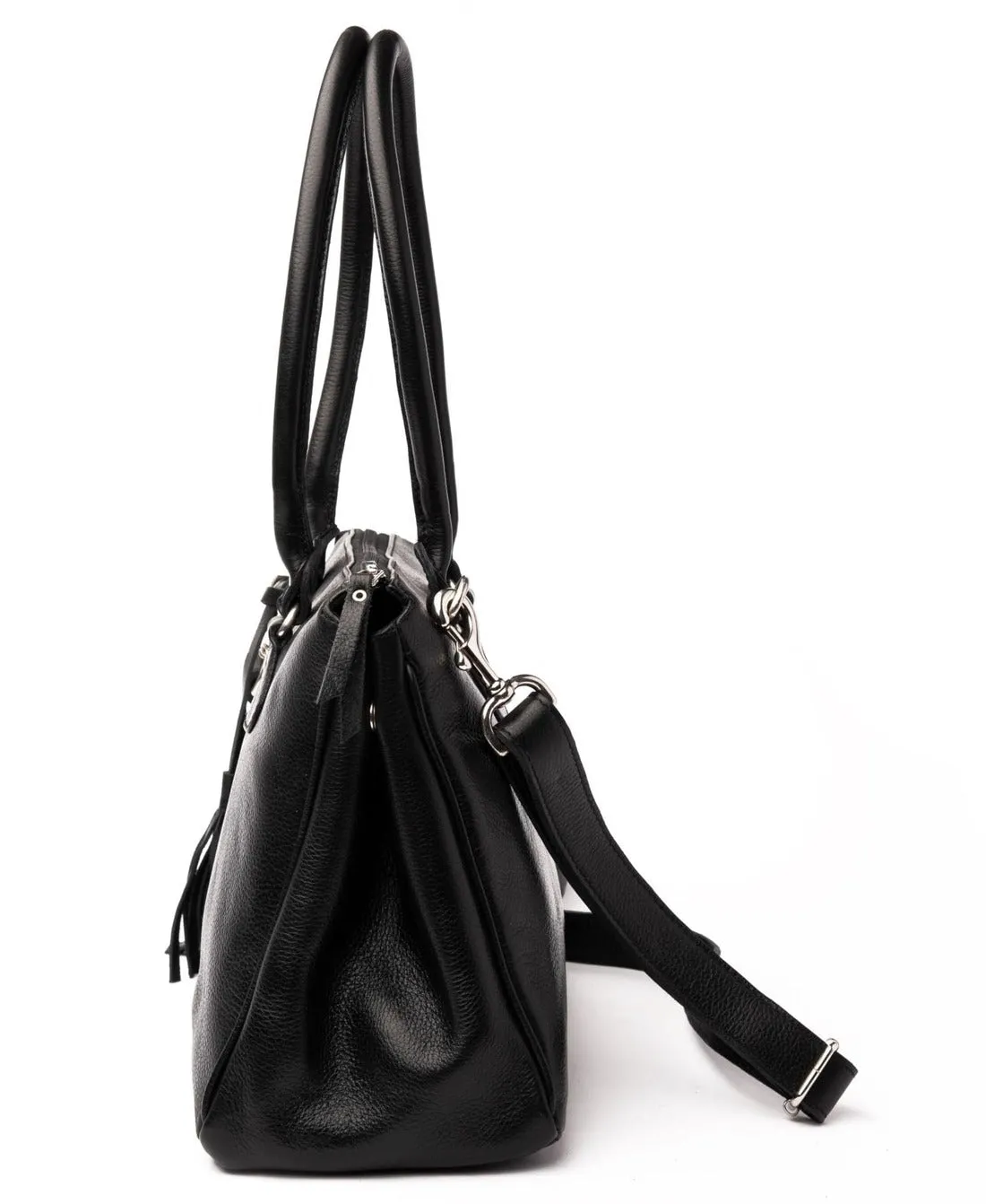 Leather Handbag - Black sold by Hides Leather product image thumbnail 3