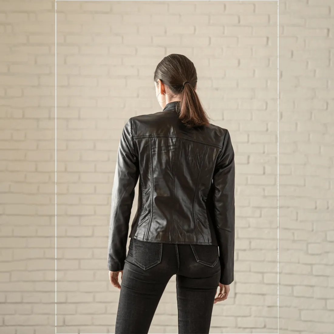 Daisy Leather Jacket - Black sold by Hides Leather product image thumbnail 4