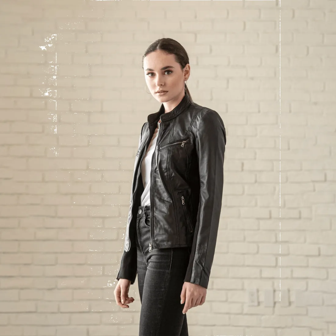 Daisy Leather Jacket - Black sold by Hides Leather product image thumbnail 5