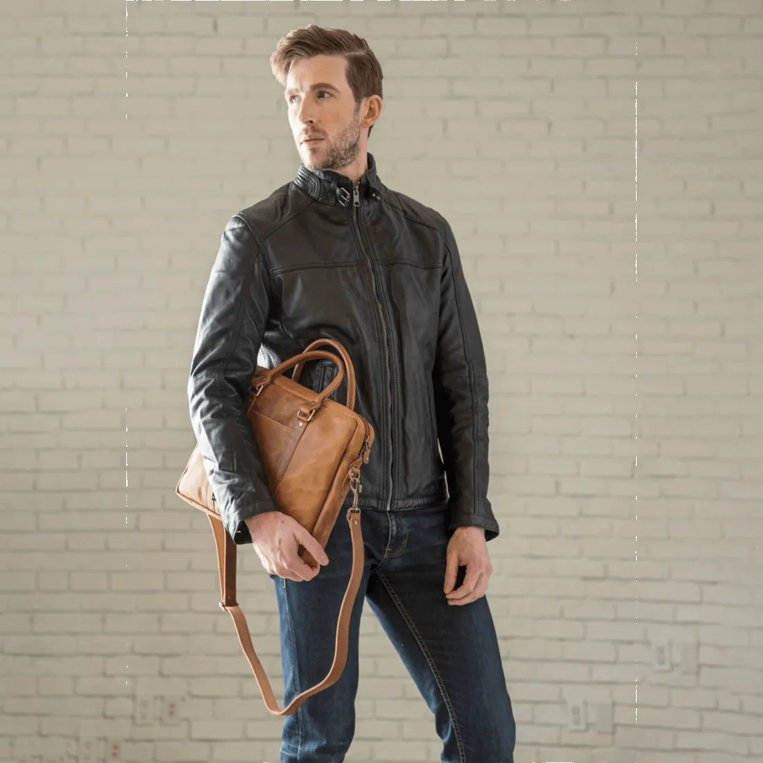 Robbie Leather Jacket - Black sold by Hides Leather product image thumbnail 3