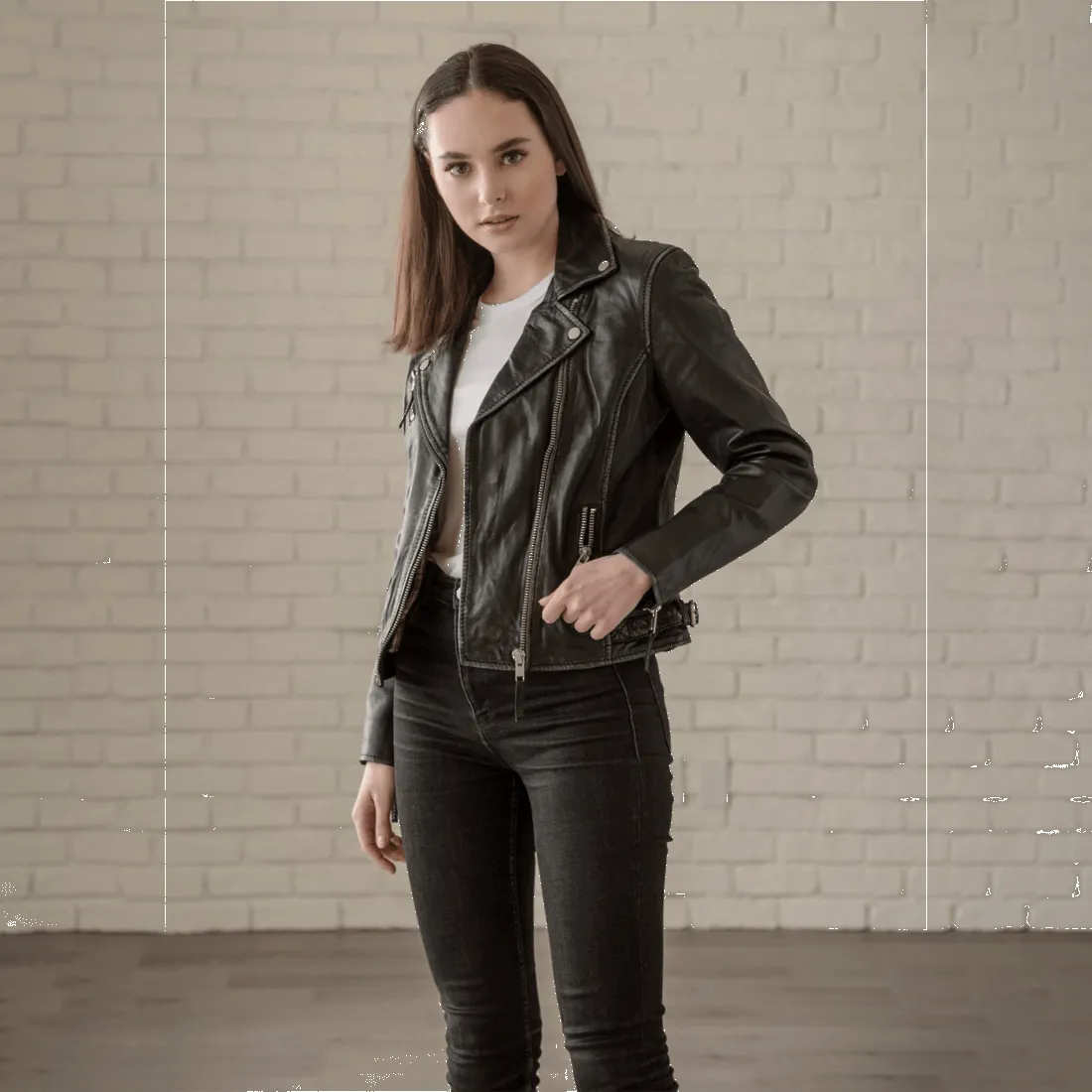 Sidney Leather Biker Jacket sold by Hides Leather product image thumbnail 3