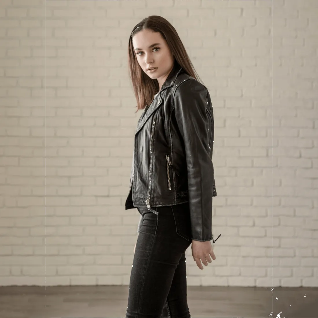 Sidney Leather Biker Jacket sold by Hides Leather product image thumbnail 4
