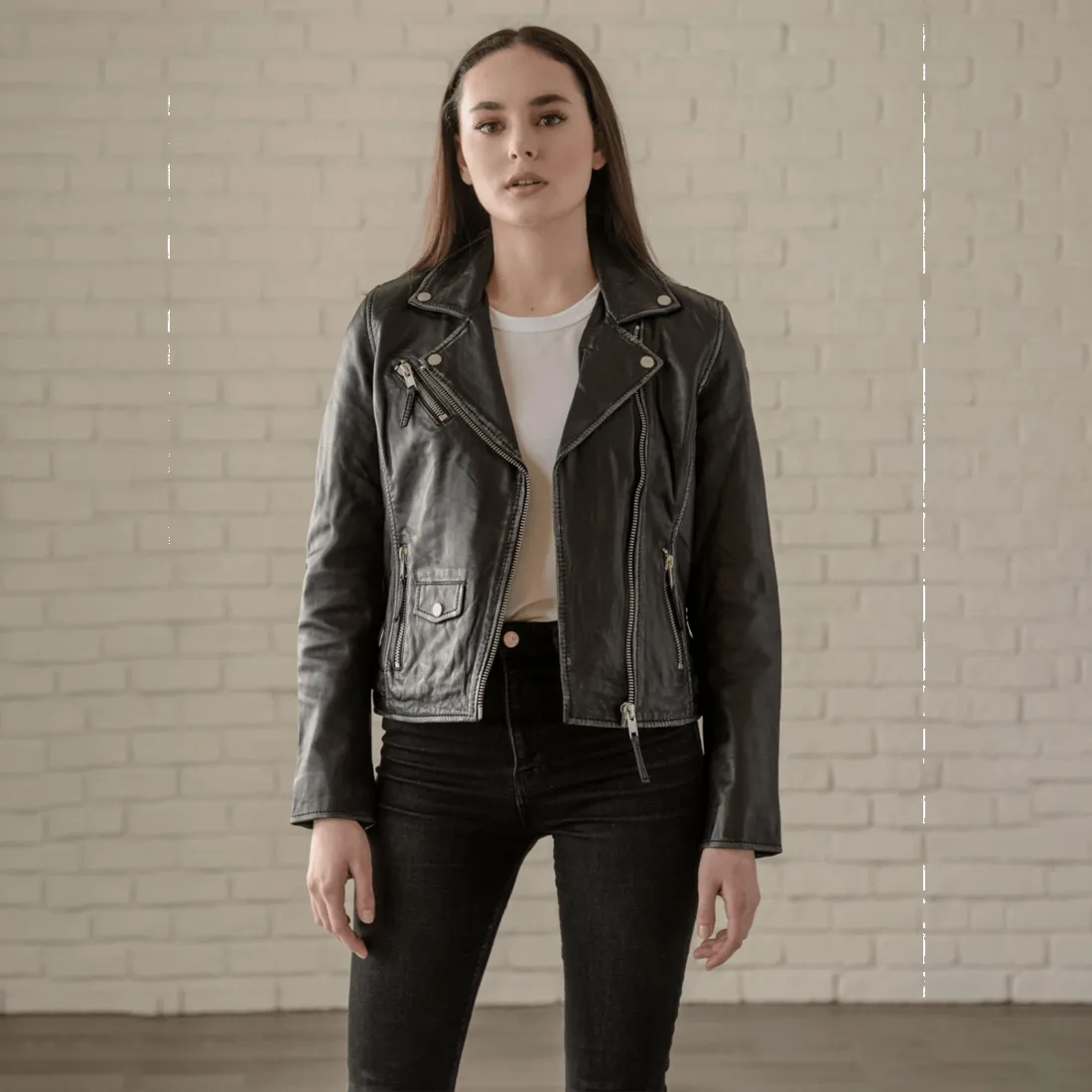 Sidney Leather Biker Jacket sold by Hides Leather
