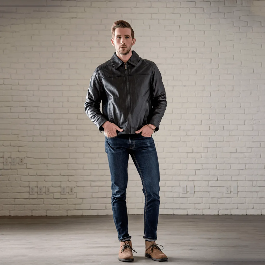 Ted Leather Jacket - Black sold by Hides Leather product image thumbnail 5