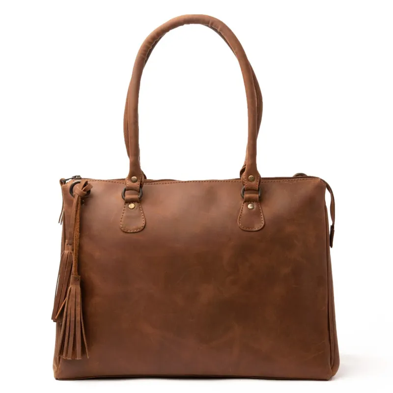Leather Handbag - Saddle Brown made by Hides Leather