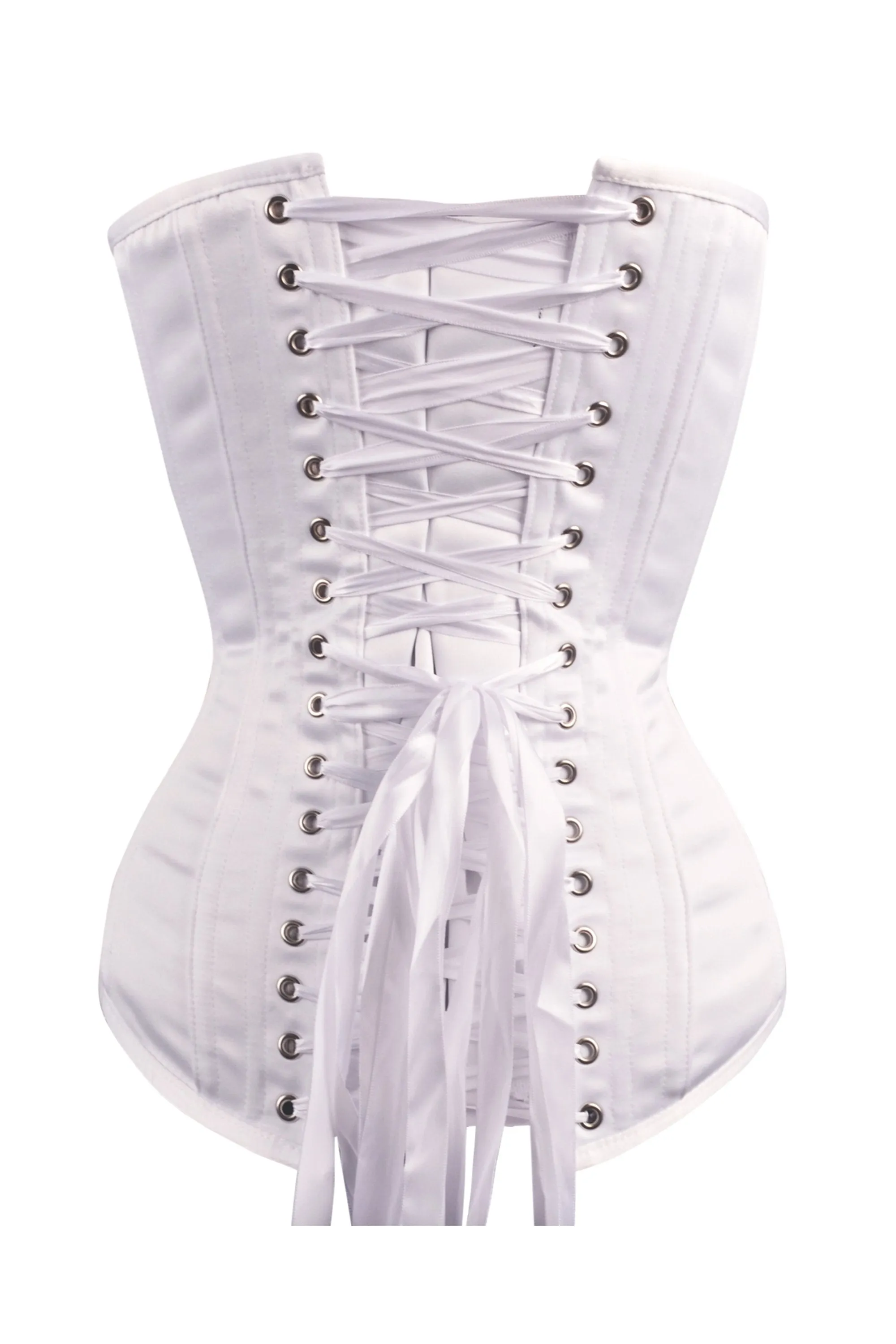 Instant Shape White Satin Overbust - Longline sold by Corset Story product image thumbnail 5