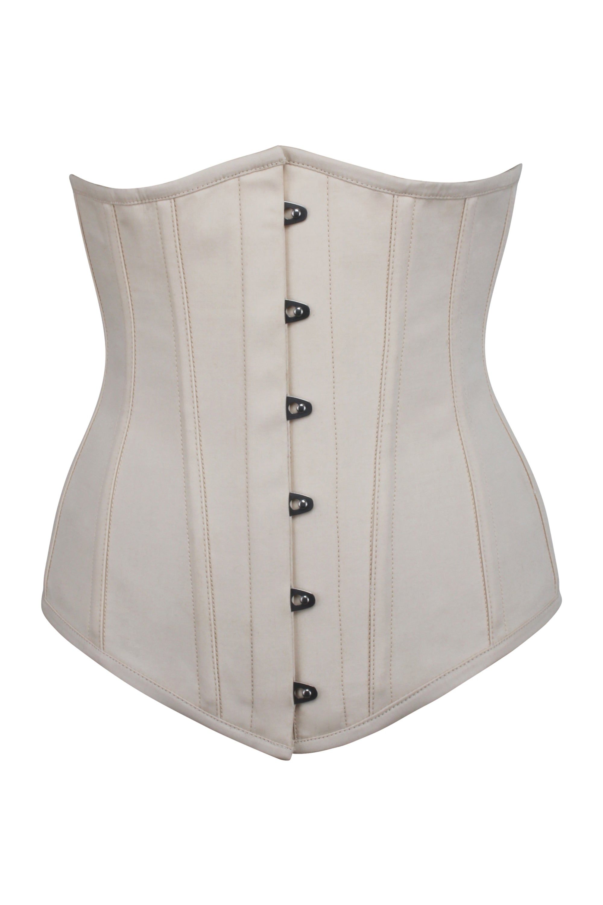 Champagne Cotton Longline Underbust sold by Corset Story