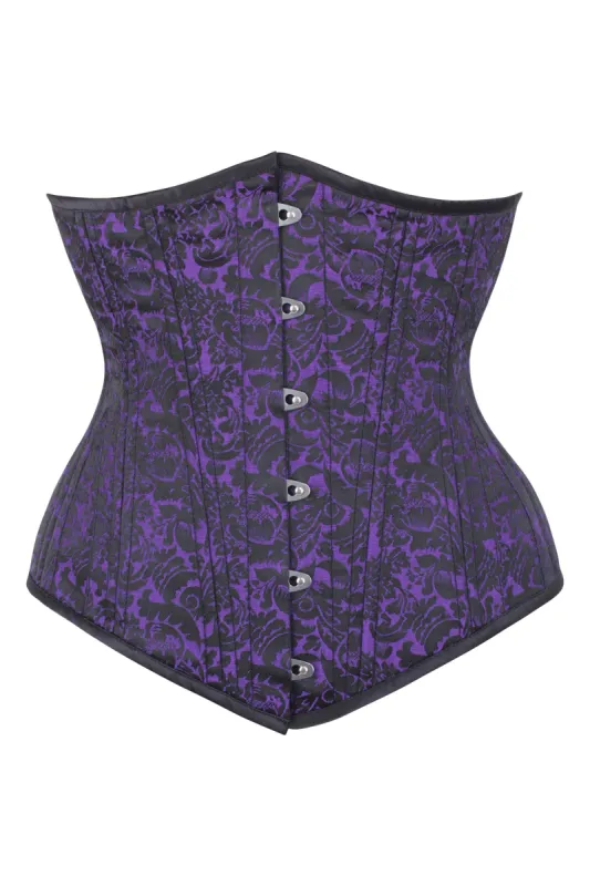 Beautiful Purple Waist Training Underbust Corset- Longline sold by Corset Story