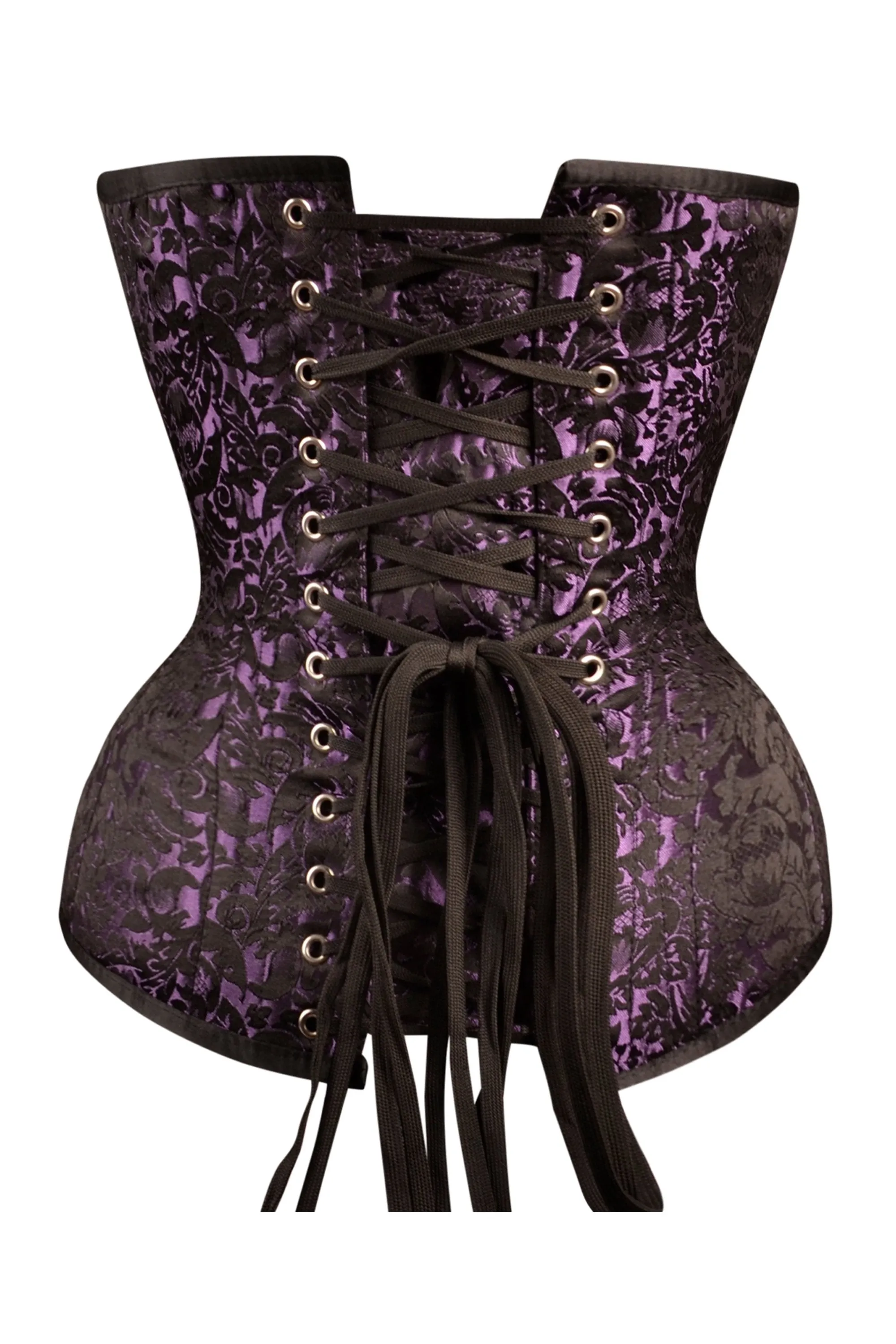 Purple Brocade Expert Waist Training Overbust Corset sold by Corset Story product image thumbnail 4
