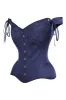 Navy Blue Sleeved Corset sold by Corset Story