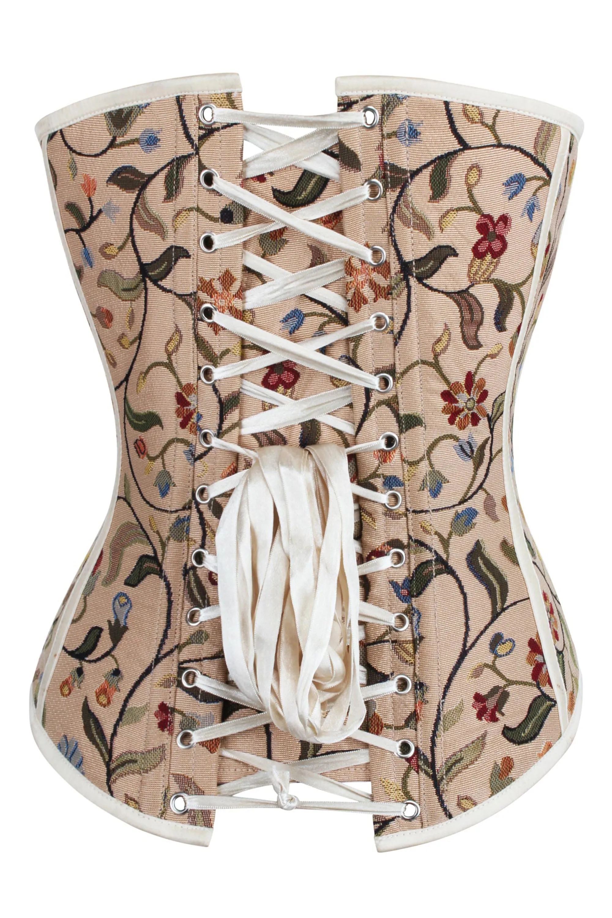 Historically Inspired Floral Print Overbust Corset sold by Corset Story product image thumbnail 4
