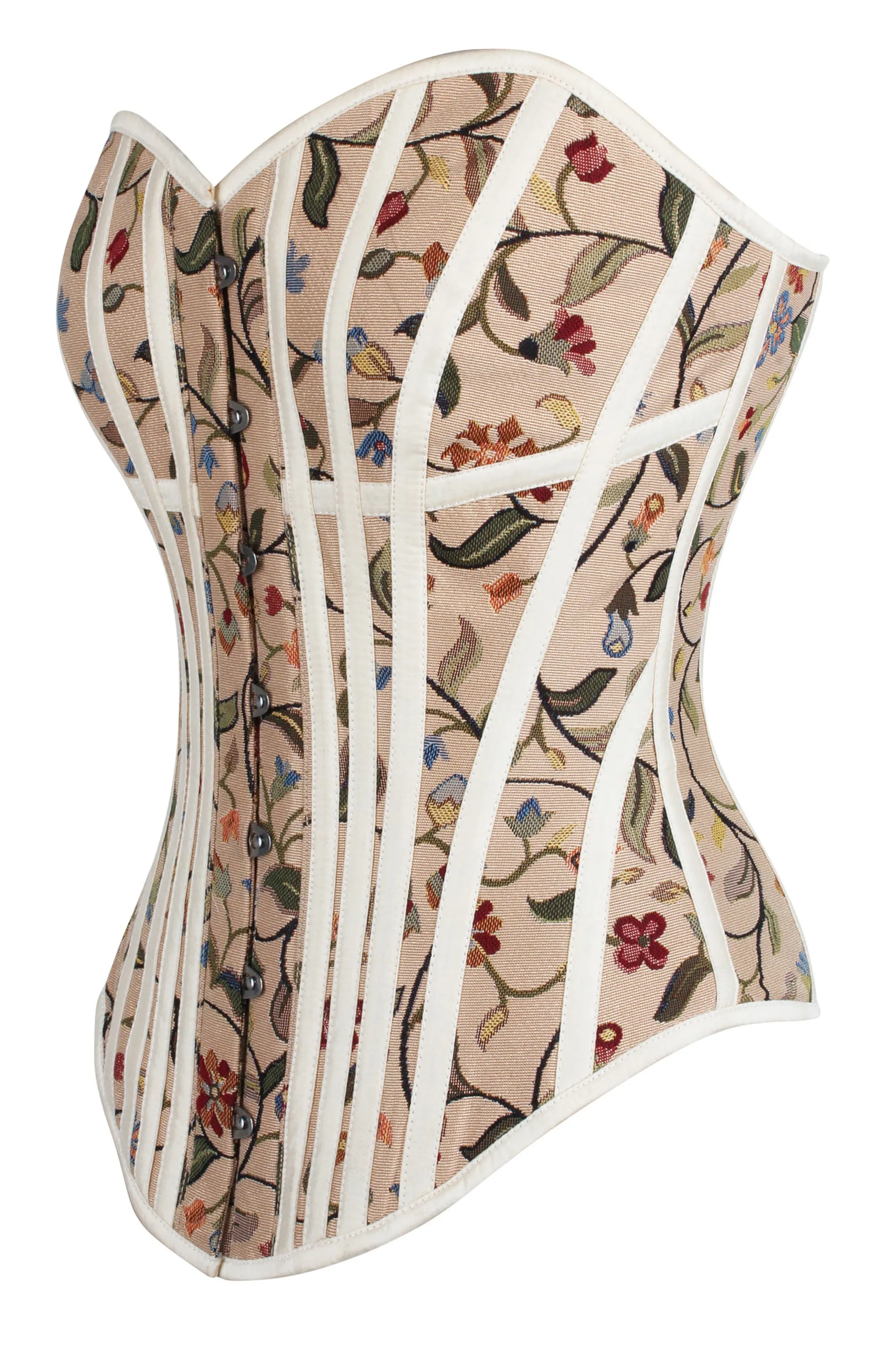 Historically Inspired Floral Print Overbust Corset sold by Corset Story product image thumbnail 3