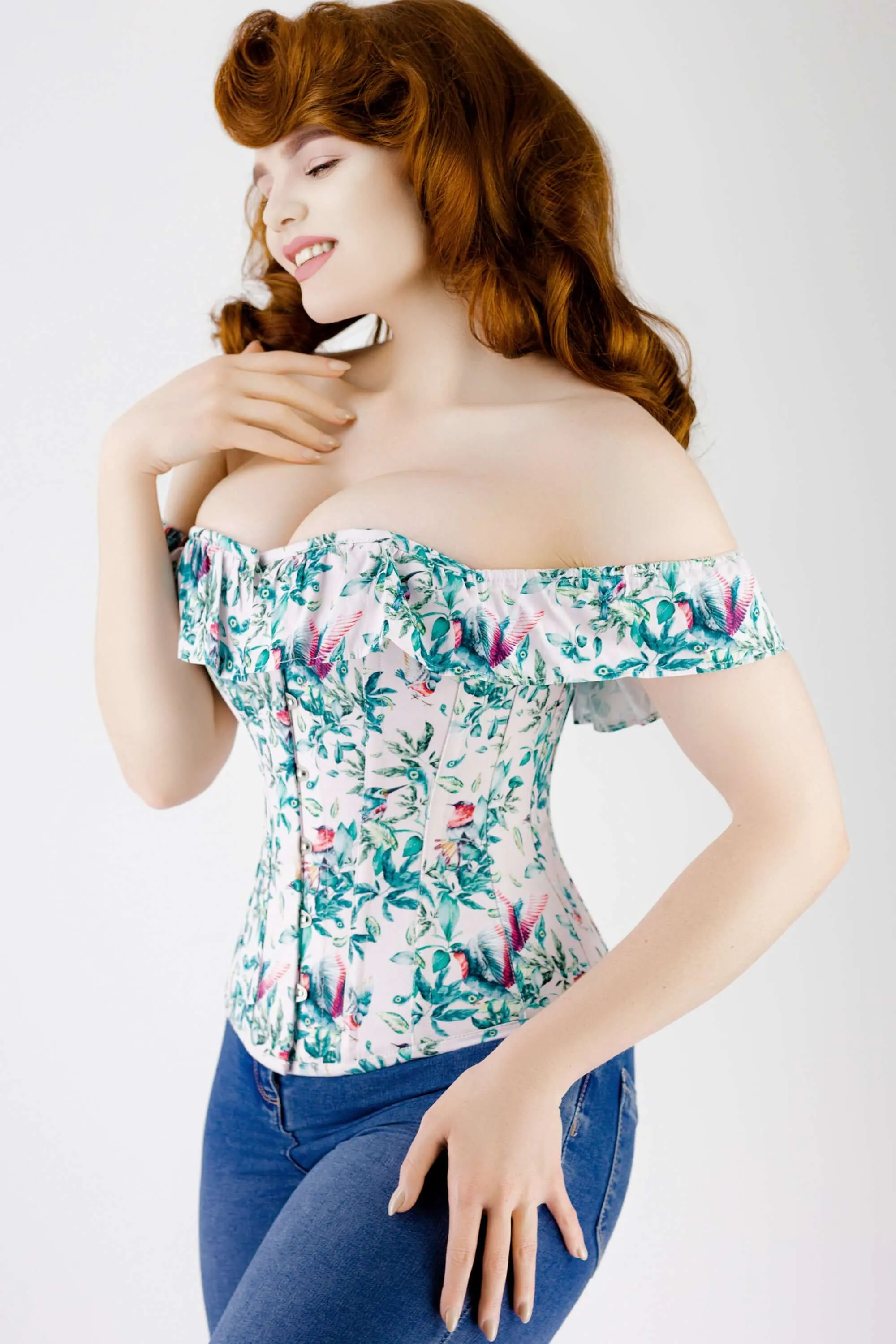Birds Of Paradise Cold Shoulder Cotton Corset Top sold by Corset Story product image thumbnail 2