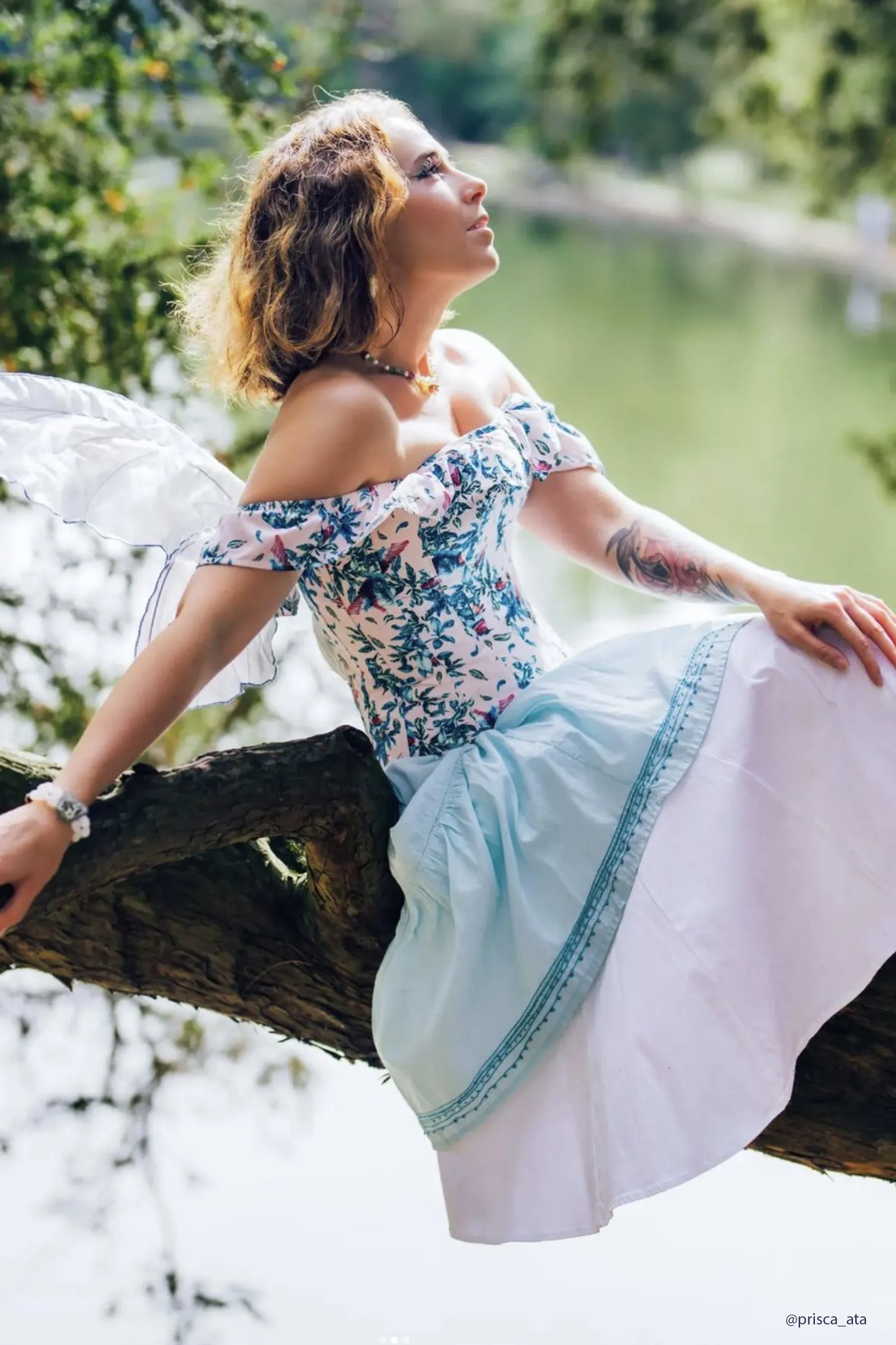 Birds Of Paradise Cold Shoulder Cotton Corset Top sold by Corset Story product image thumbnail 3