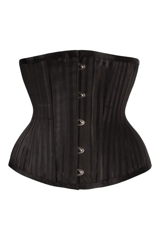Expert Waist Training Black Striped Underbust With Gores sold by Corset Story